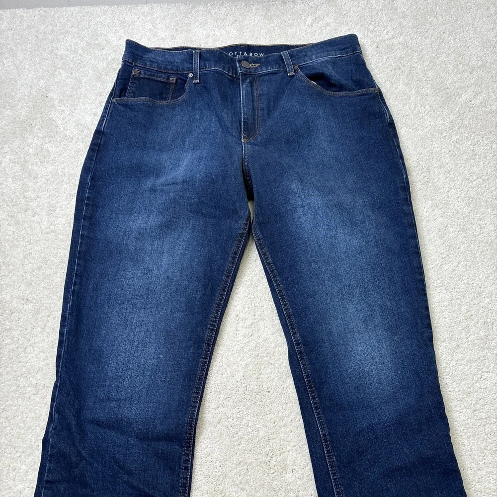 MOTT AND BOW Jeans Women's 32x30 Blue Boyfriend Denim Dark‎ Wash